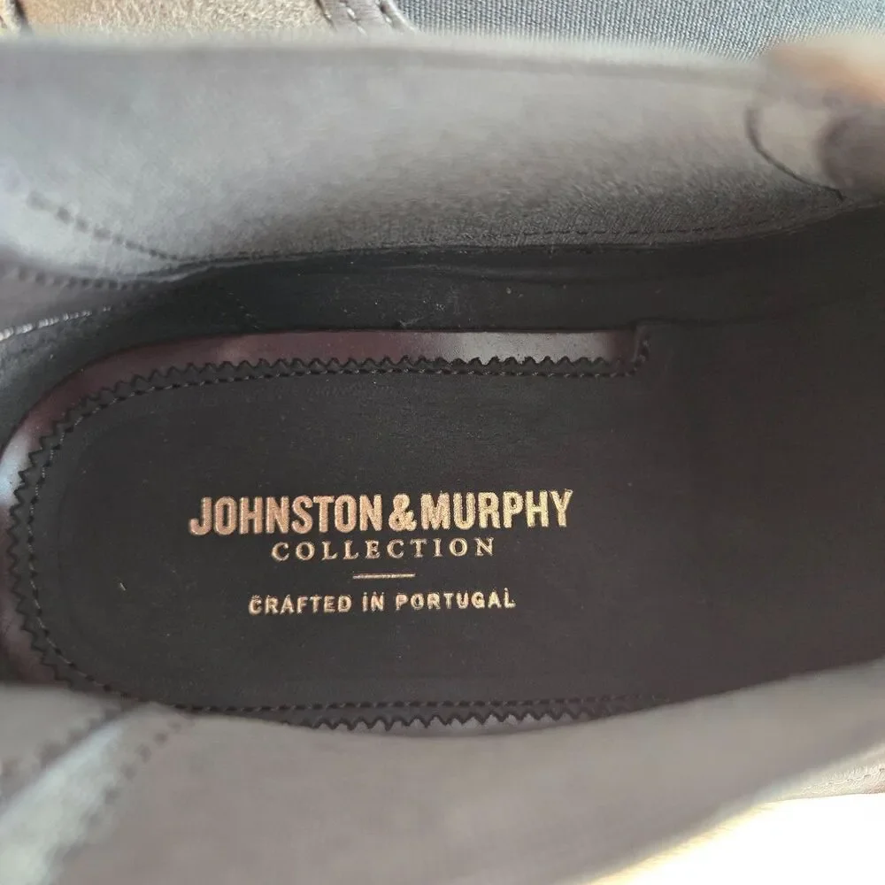 Johnston & Murphy Collection Hartley Chelsea Boots Suede Mens Sz 10M Taupe Brown